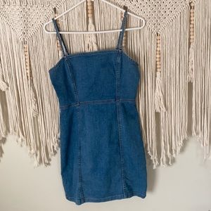 Mini bodycon denim jean dress
